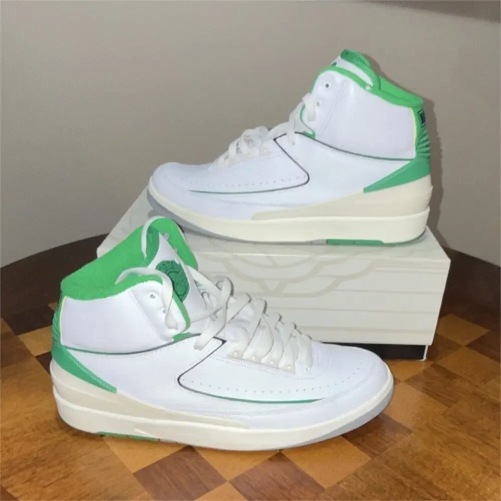 Size 14 - Air Jordan 2 Retro Lucky Green DR8884-103 White Sail 2023 OG Box